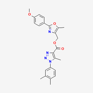 [2-(4-methoxyphenyl)-5-methyl-1,3-oxazol-4-yl]methyl 1-(3,4-dimethylphenyl)-5-methyl-1H-1,2,3-triazole-4-carboxylate