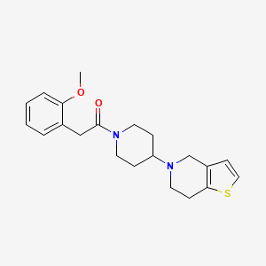 1-(4-(6,7-dihydrothieno[3,2-c]pyridin-5(4H)-yl)piperidin-1-yl)-2-(2-methoxyphenyl)ethanone