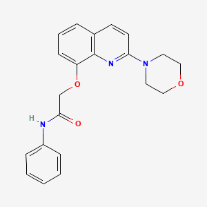 molecular formula C21H21N3O3 B2504900 2-((2-morpholinoquinolin-8-yl)oxy)-N-phenylacetamide CAS No. 941903-15-7