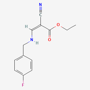 ethyl (2Z)-2-cyano-3-{[(4-fluorophenyl)methyl]amino}prop-2-enoate