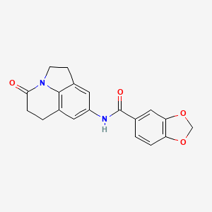N-(4-oxo-2,4,5,6-tetrahydro-1H-pyrrolo[3,2,1-ij]quinolin-8-yl)benzo[d][1,3]dioxole-5-carboxamide