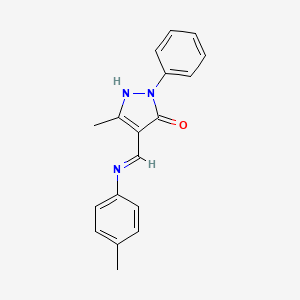 (4Z)-3-methyl-4-{[(4-methylphenyl)amino]methylidene}-1-phenyl-4,5-dihydro-1H-pyrazol-5-one