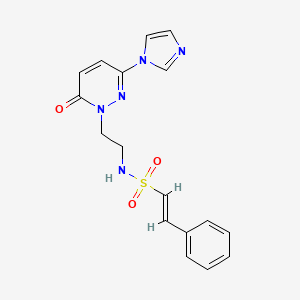 (E)-N-(2-(3-(1H-imidazol-1-yl)-6-oxopyridazin-1(6H)-yl)ethyl)-2-phenylethenesulfonamide