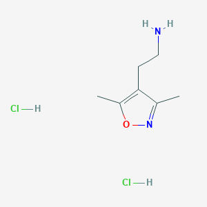 molecular formula C7H14Cl2N2O B2504910 2-(3,5-Dimethyl-isoxazol-4-yl)-ethylamine dihydrochloride CAS No. 1211578-83-4