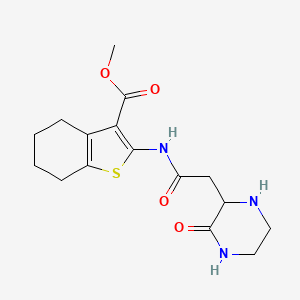 Methyl 2-{[(3-oxopiperazin-2-yl)acetyl]amino}-4,5,6,7-tetrahydro-1-benzothiophene-3-carboxylate