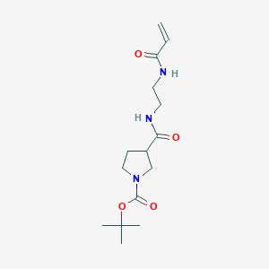 Tert-butyl 3-[2-(prop-2-enoylamino)ethylcarbamoyl]pyrrolidine-1-carboxylate