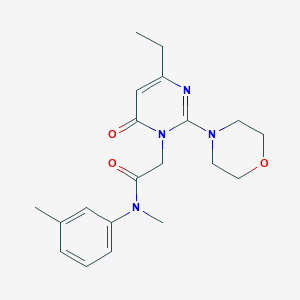 molecular formula C20H26N4O3 B2504917 2-[4-ethyl-2-(morpholin-4-yl)-6-oxo-1,6-dihydropyrimidin-1-yl]-N-methyl-N-(3-methylphenyl)acetamide CAS No. 1251627-84-5