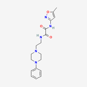 molecular formula C18H23N5O3 B2504919 N1-(5-methylisoxazol-3-yl)-N2-(2-(4-phenylpiperazin-1-yl)ethyl)oxalamide CAS No. 1049393-42-1