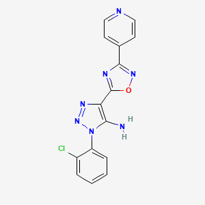 molecular formula C15H10ClN7O B2504929 1-(2-chlorophenyl)-4-(3-(pyridin-4-yl)-1,2,4-oxadiazol-5-yl)-1H-1,2,3-triazol-5-amine CAS No. 892766-42-6