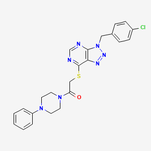 B2504934 2-((3-(4-chlorobenzyl)-3H-[1,2,3]triazolo[4,5-d]pyrimidin-7-yl)thio)-1-(4-phenylpiperazin-1-yl)ethanone CAS No. 941991-29-3