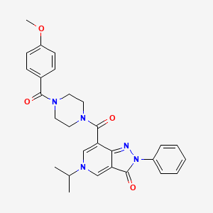 5-isopropyl-7-(4-(4-methoxybenzoyl)piperazine-1-carbonyl)-2-phenyl-2H-pyrazolo[4,3-c]pyridin-3(5H)-one