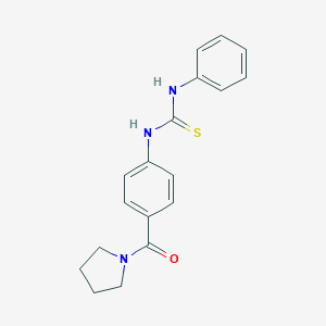 molecular formula C18H19N3OS B250494 N-phenyl-N'-[4-(1-pyrrolidinylcarbonyl)phenyl]thiourea 
