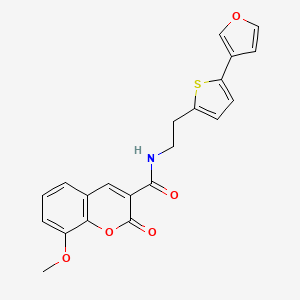 molecular formula C21H17NO5S B2504956 N-(2-(5-(furan-3-yl)thiophen-2-yl)ethyl)-8-methoxy-2-oxo-2H-chromene-3-carboxamide CAS No. 2034255-38-2