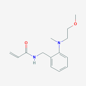 molecular formula C14H20N2O2 B2504963 N-[[2-[2-Methoxyethyl(methyl)amino]phenyl]methyl]prop-2-enamide CAS No. 2305527-79-9