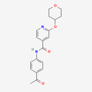 molecular formula C19H20N2O4 B2504968 N-(4-acetylphenyl)-2-(oxan-4-yloxy)pyridine-4-carboxamide CAS No. 2034362-84-8