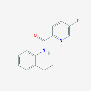 molecular formula C16H17FN2O B2504975 5-fluoro-4-methyl-N-[2-(propan-2-yl)phenyl]pyridine-2-carboxamide CAS No. 2415583-45-6