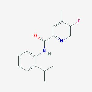 molecular formula C16H17FN2O B2504975 5-Fluoro-4-methyl-N-(2-propan-2-ylphenyl)pyridine-2-carboxamide CAS No. 2415583-45-6