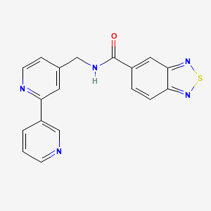 molecular formula C18H13N5OS B2504981 N-([2,3'-bipyridin]-4-ylmethyl)benzo[c][1,2,5]thiadiazole-5-carboxamide CAS No. 2034561-84-5