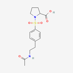 molecular formula C15H20N2O5S B2504983 1-({4-[2-(Acetylamino)ethyl]phenyl}sulfonyl)proline CAS No. 1008050-98-3