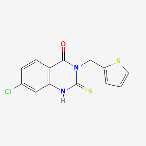 7-chloro-2-sulfanylidene-3-(thiophen-2-ylmethyl)-1H-quinazolin-4-one