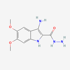3-amino-5,6-dimethoxy-1H-indole-2-carbohydrazide