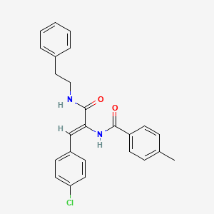 N-(2-(4-Chloro-phenyl)-1-phenethylcarbamoyl-vinyl)-4-methyl-benzamide