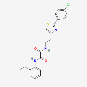 molecular formula C21H20ClN3O2S B2505010 N1-(2-(2-(4-chlorophenyl)thiazol-4-yl)ethyl)-N2-(2-ethylphenyl)oxalamide CAS No. 895783-33-2