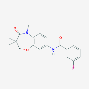 3-fluoro-N-(3,3,5-trimethyl-4-oxo-2,3,4,5-tetrahydrobenzo[b][1,4]oxazepin-8-yl)benzamide