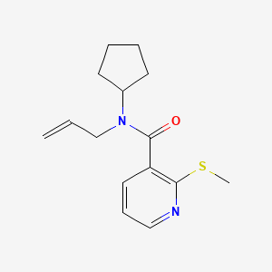 N-cyclopentyl-2-(methylsulfanyl)-N-(prop-2-en-1-yl)pyridine-3-carboxamide