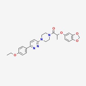 2-(Benzo[d][1,3]dioxol-5-yloxy)-1-(4-(6-(4-ethoxyphenyl)pyridazin-3-yl)piperazin-1-yl)propan-1-one