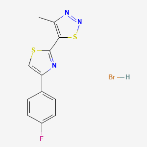5-[4-(4-Fluorophenyl)-1,3-thiazol-2-yl]-4-methyl-1,2,3-thiadiazole hydrobromide