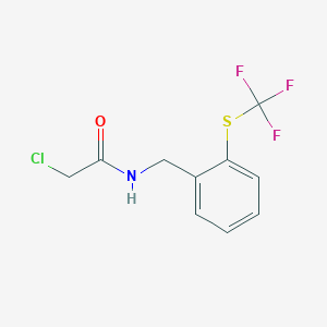 2-Chloro-N-[[2-(trifluoromethylsulfanyl)phenyl]methyl]acetamide
