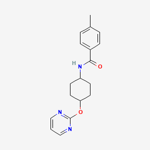 4-methyl-N-((1r,4r)-4-(pyrimidin-2-yloxy)cyclohexyl)benzamide