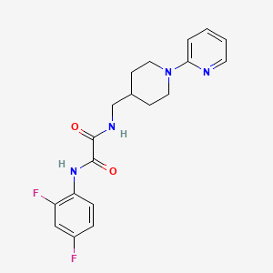 molecular formula C19H20F2N4O2 B2505038 N'-(2,4-difluorophenyl)-N-{[1-(pyridin-2-yl)piperidin-4-yl]methyl}ethanediamide CAS No. 1235632-80-0
