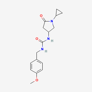 1-(1-Cyclopropyl-5-oxopyrrolidin-3-yl)-3-(4-methoxybenzyl)urea