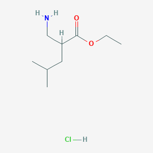 Ethyl 2-(aminomethyl)-4-methylpentanoate hydrochloride
