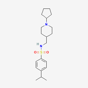 N-((1-cyclopentylpiperidin-4-yl)methyl)-4-isopropylbenzenesulfonamide