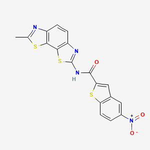 N-(7-methyl-[1,3]thiazolo[4,5-g][1,3]benzothiazol-2-yl)-5-nitro-1-benzothiophene-2-carboxamide