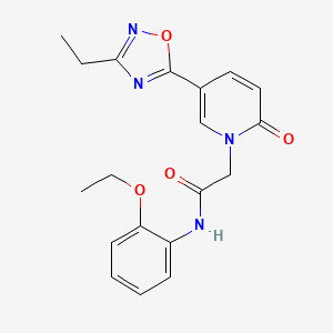 molecular formula C19H20N4O4 B2505104 N-(2-ethoxyphenyl)-2-(5-(3-ethyl-1,2,4-oxadiazol-5-yl)-2-oxopyridin-1(2H)-yl)acetamide CAS No. 1251552-71-2
