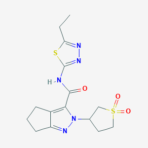2-(1,1-dioxidotetrahydrothiophen-3-yl)-N-(5-ethyl-1,3,4-thiadiazol-2-yl)-2,4,5,6-tetrahydrocyclopenta[c]pyrazole-3-carboxamide