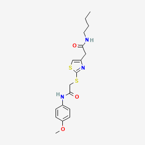 N-butyl-2-(2-((2-((4-methoxyphenyl)amino)-2-oxoethyl)thio)thiazol-4-yl)acetamide