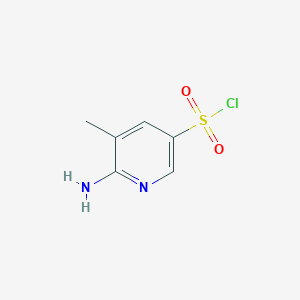 molecular formula C6H7ClN2O2S B2505111 6-Amino-5-methylpyridine-3-sulfonyl chloride CAS No. 1315368-48-9