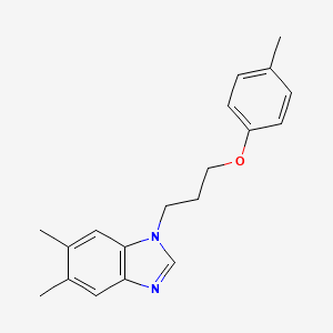 molecular formula C19H22N2O B2505113 5,6-dimethyl-1-(3-(p-tolyloxy)propyl)-1H-benzo[d]imidazole CAS No. 637745-32-5