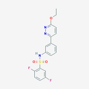 molecular formula C18H15F2N3O3S B2505114 N-[3-(6-ethoxypyridazin-3-yl)phenyl]-2,5-difluorobenzene-1-sulfonamide CAS No. 895806-26-5