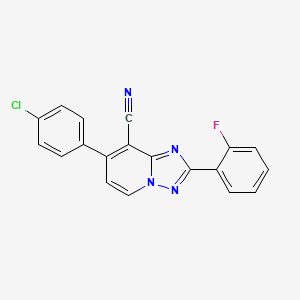 7-(4-Chlorophenyl)-2-(2-fluorophenyl)-[1,2,4]triazolo[1,5-a]pyridine-8-carbonitrile