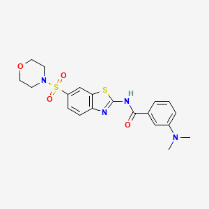 3-(dimethylamino)-N-[6-(morpholin-4-ylsulfonyl)-1,3-benzothiazol-2-yl]benzamide