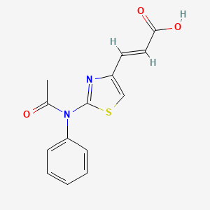 molecular formula C14H12N2O3S B2505160 (2E)-3-{2-[acetyl(phenyl)amino]-1,3-thiazol-4-yl}acrylic acid CAS No. 756859-00-4