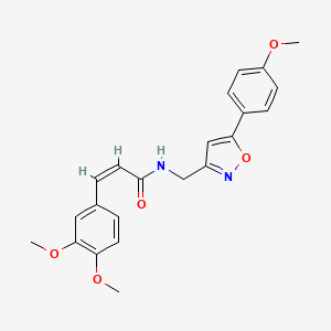 (Z)-3-(3,4-dimethoxyphenyl)-N-((5-(4-methoxyphenyl)isoxazol-3-yl)methyl)acrylamide