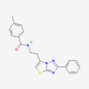 4-methyl-N-(2-(2-phenylthiazolo[3,2-b][1,2,4]triazol-6-yl)ethyl)benzamide