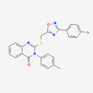 2-(((3-(4-bromophenyl)-1,2,4-oxadiazol-5-yl)methyl)thio)-3-(p-tolyl)quinazolin-4(3H)-one